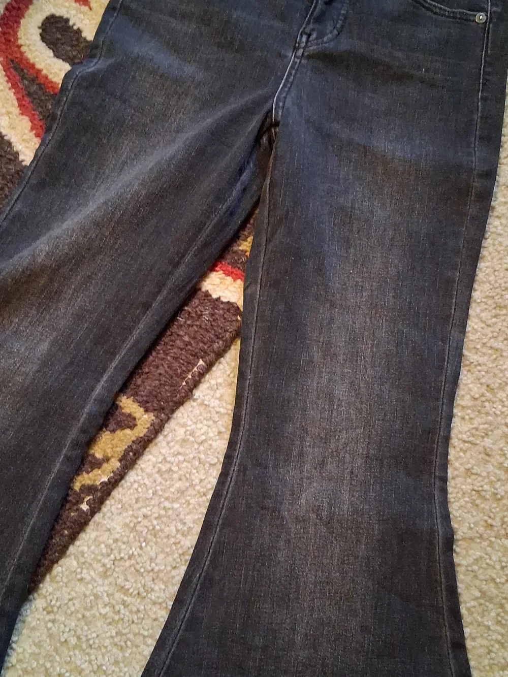 Free People Bell-Bottom Jeans With Back Corset